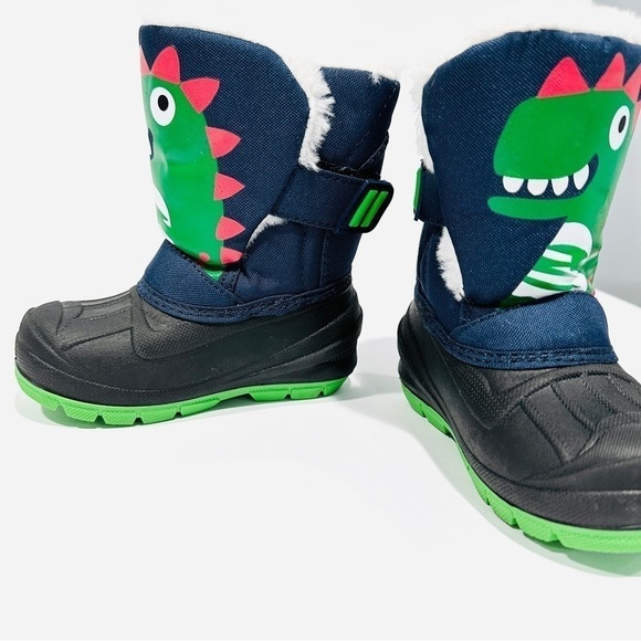 NWOT MORENDL Toddler Dinosaur Insulated Waterproof Insulated AntiSlip Snow Boots - Picture 5 of 10